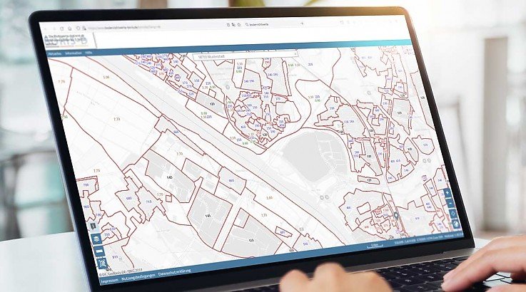 Screenshot einer Bodenrichtwert-Recherche