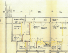 Grundriss D-Oberkassel, Rheinallee Top 2-Zimmer-Wohnung mit Einbauk�che, Balkon mit Gr�nblick