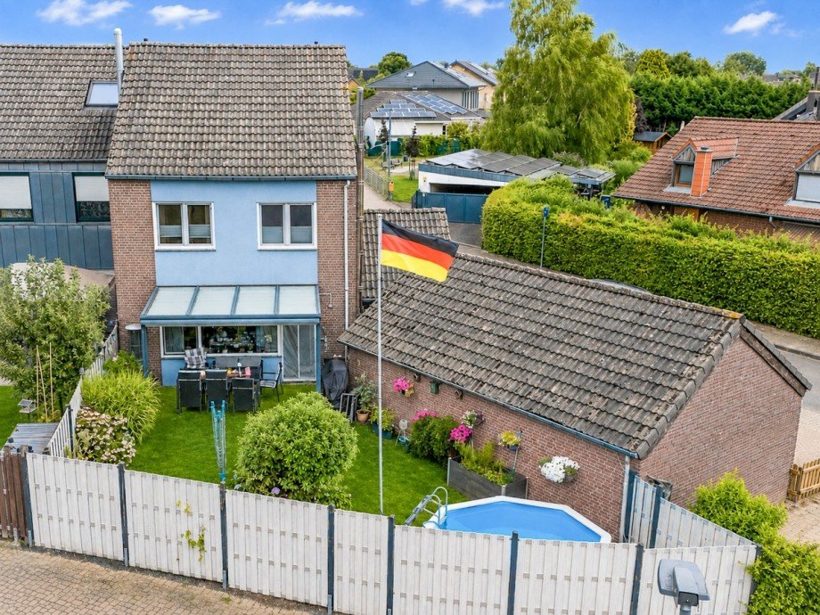 Vogelperspektive Reihenendhaus Titz