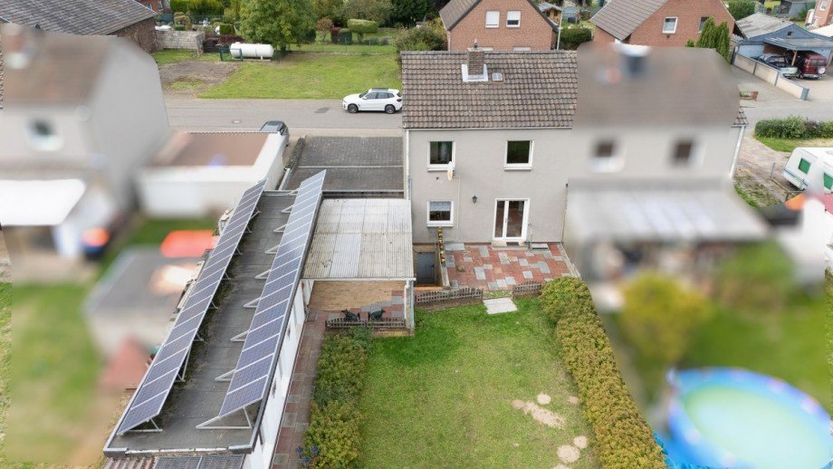 Vogelperspektive Doppelhaush�lfte Titz