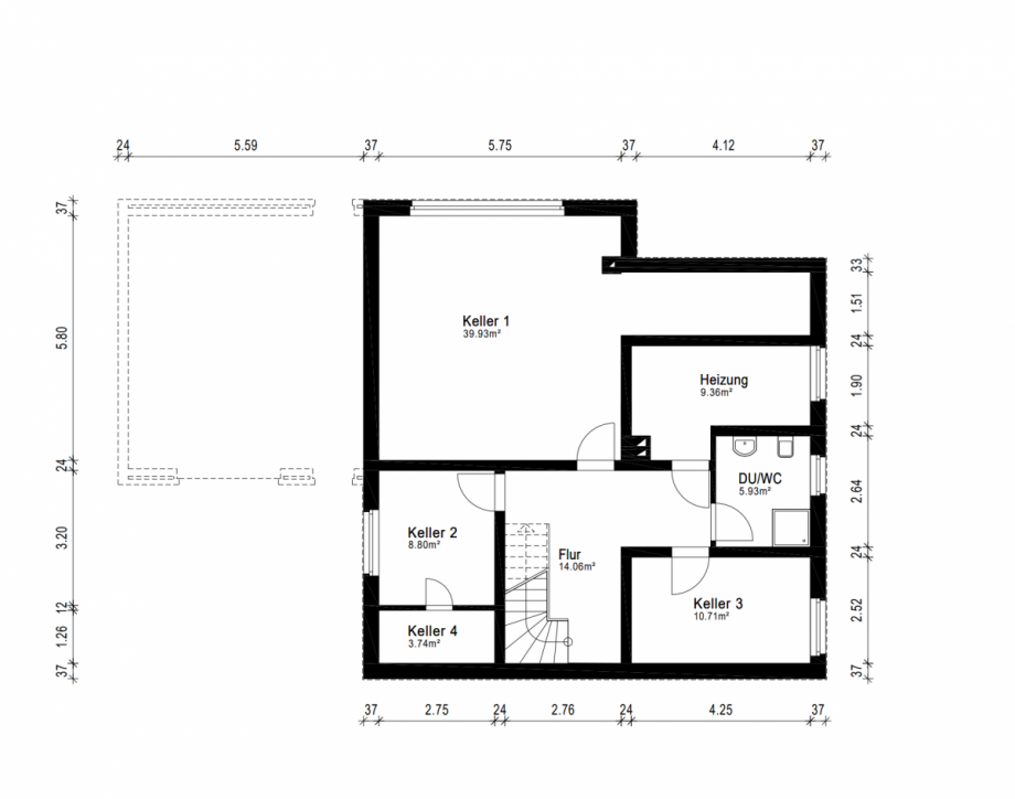 Grundriss Keller Einfamilienhaus J�lich