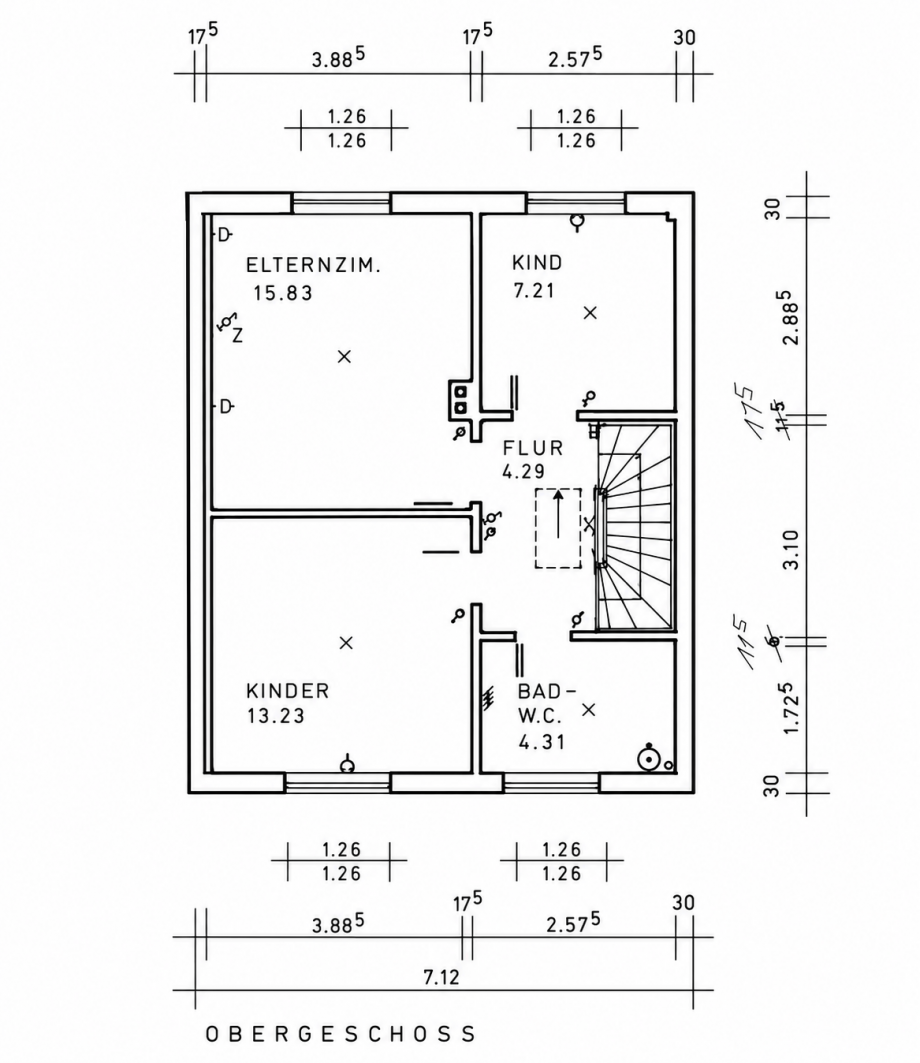 Obergeschoss Doppelhaush�lfte Titz