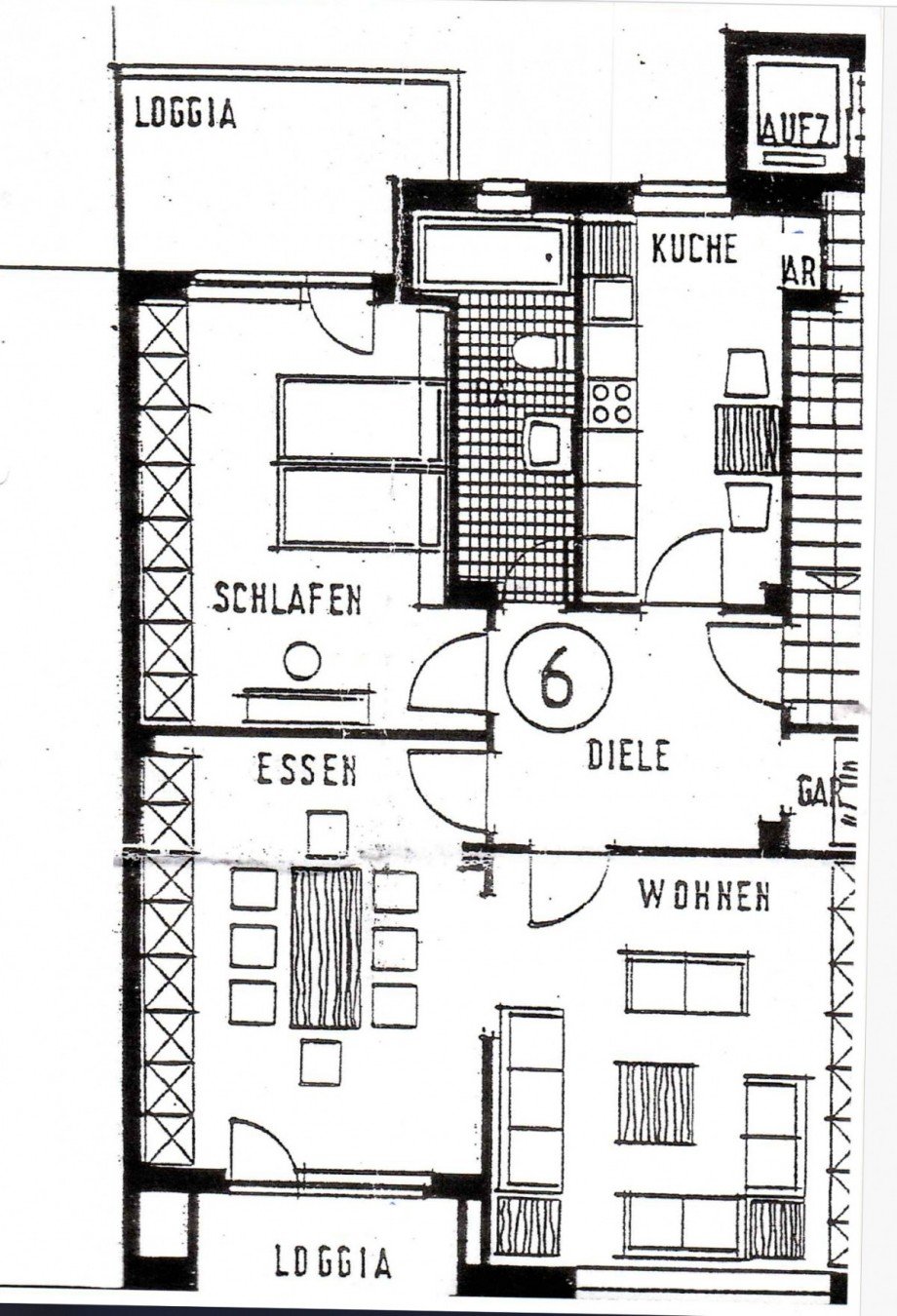 Grundriss Wohnung D�sseldorf-Golzheim