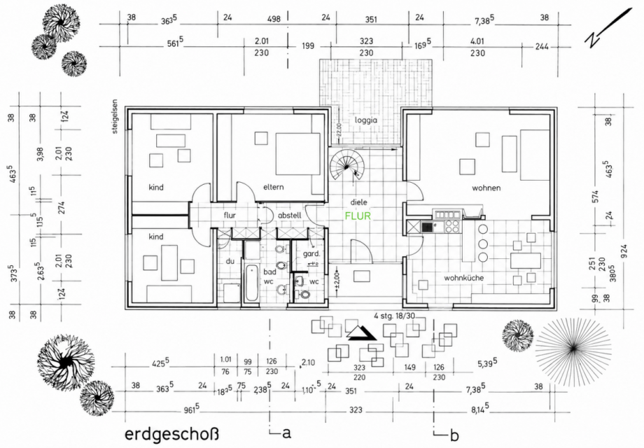 Grundriss EG Einfamilienhaus J�lich