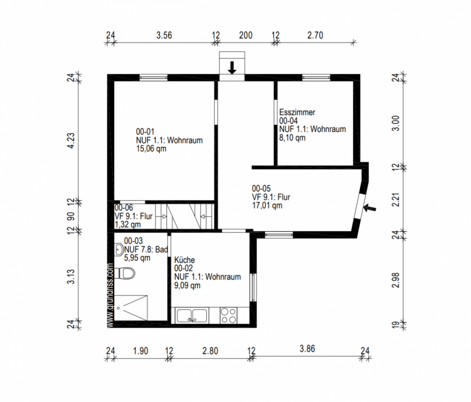 Grundriss EG Bauernhaus Titz