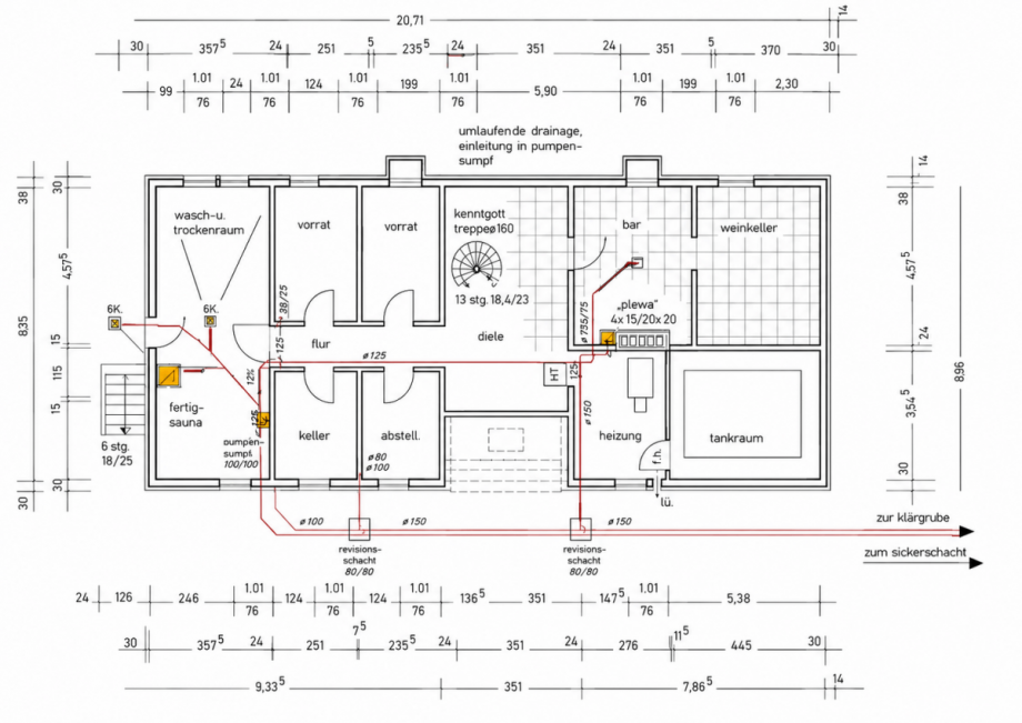 Grundriss UG Einfamilienhaus J�lich