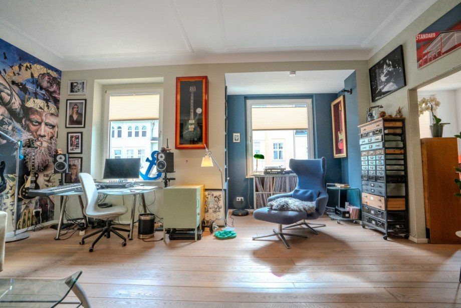 Wohnzimmer Etagenwohnung D�sseldorf-Flingern Nord