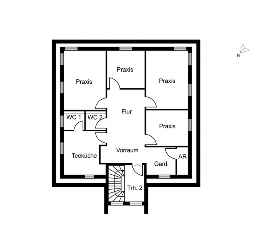 Grundriss Praxis Haus Grevenbroich