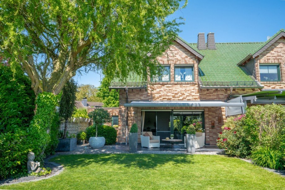 R�ckansicht Doppelhaush�lfte Titz-Opherten