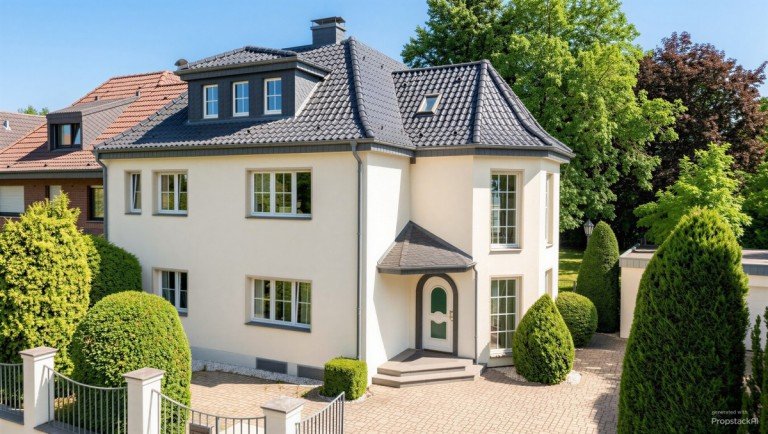 Au�enansicht J�lich Villa Repr�sentative Stadtvilla in J�lich - Mehrgenerationenhaus auf park�hnlichem Grundst�ck