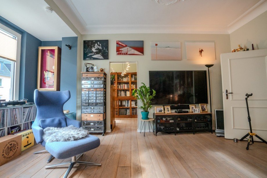 Wohnzimmer Etagenwohnung D�sseldorf-Flingern Nord