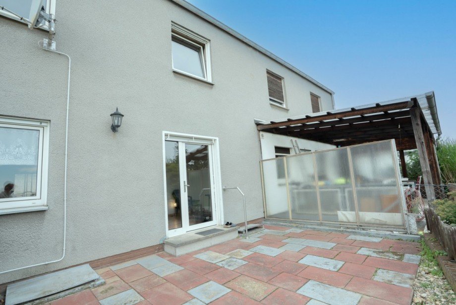 Terrasse Doppelhaush�lfte Titz