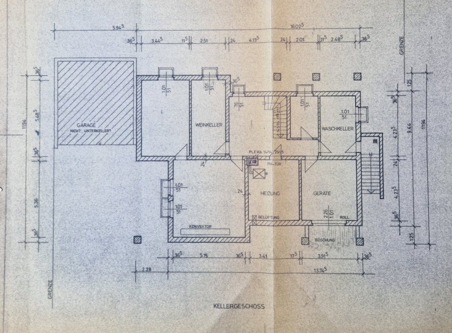Grundriss Keller Einfamilienhaus J�lich